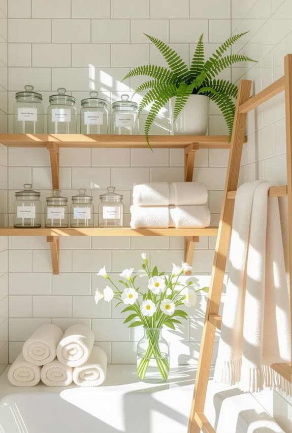 stylish functional open shelving