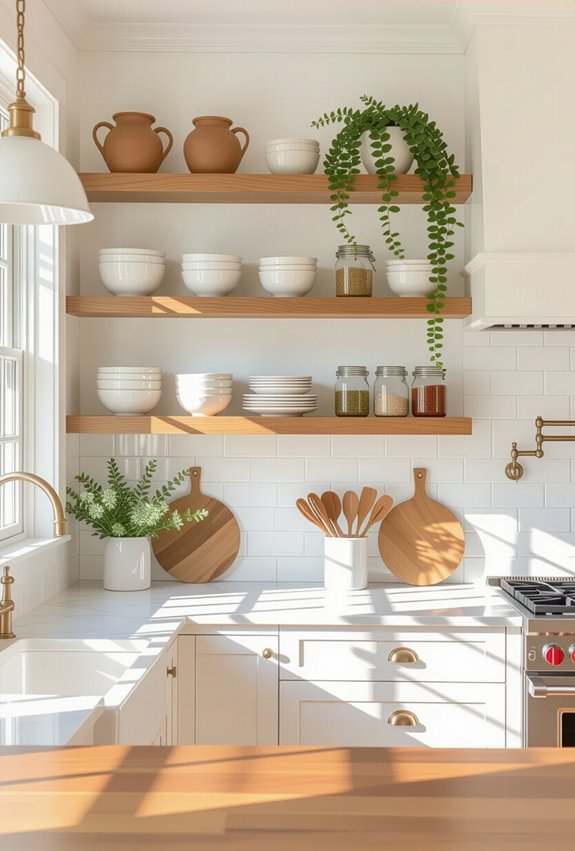 stylish open shelving solution