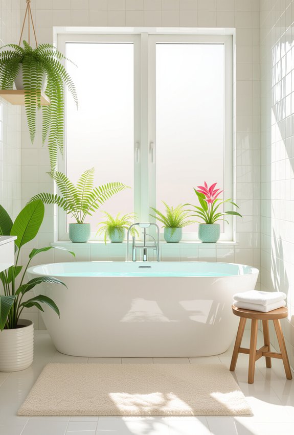 transform bathroom with plants