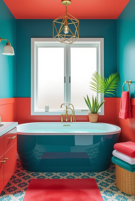 vibrant bathroom color ideas
