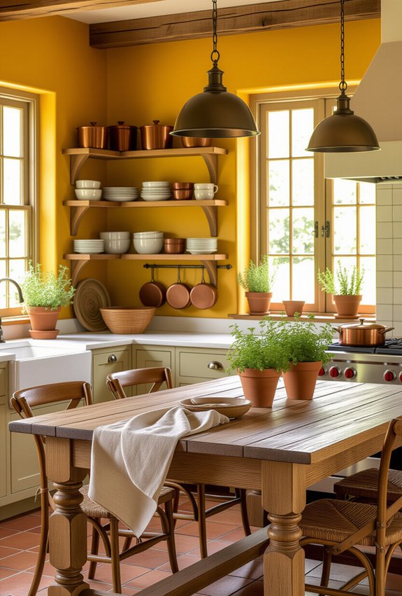 warm colors for kitchens