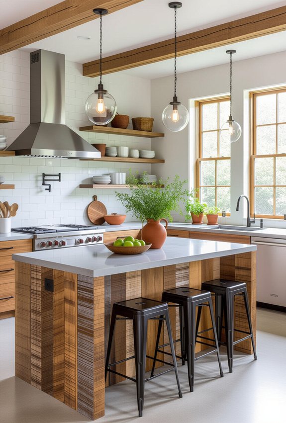 warm industrial kitchen blend