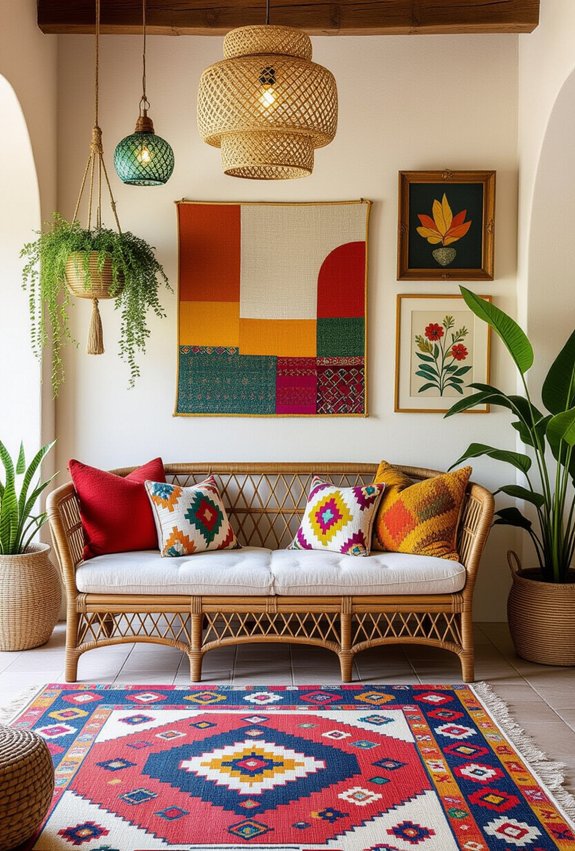 warm inviting bohemian lighting