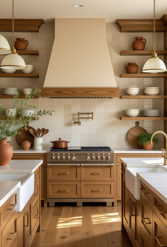 warm neutral cabinet styles