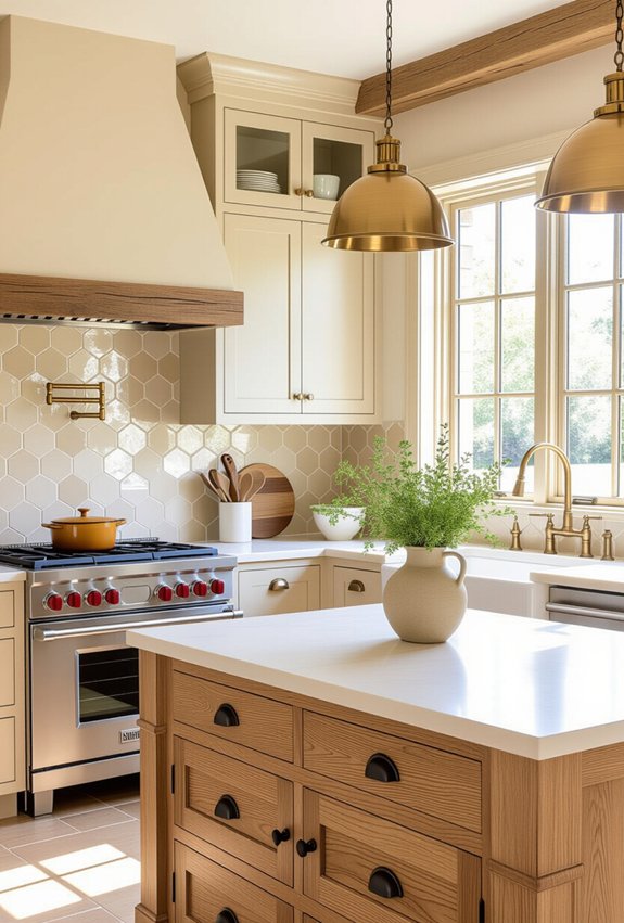 warm neutral kitchen backsplashes