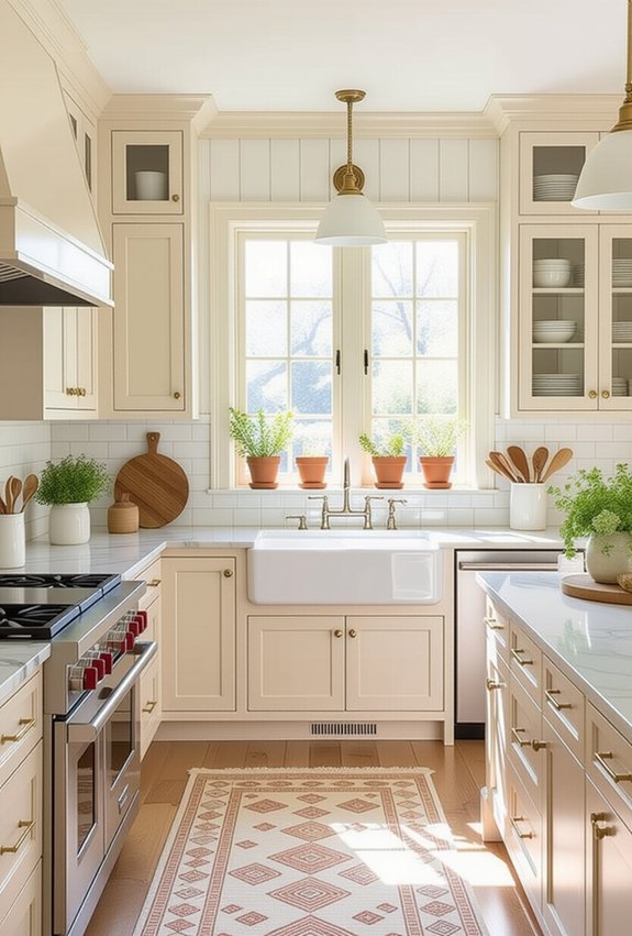 warm neutrals with soft whites